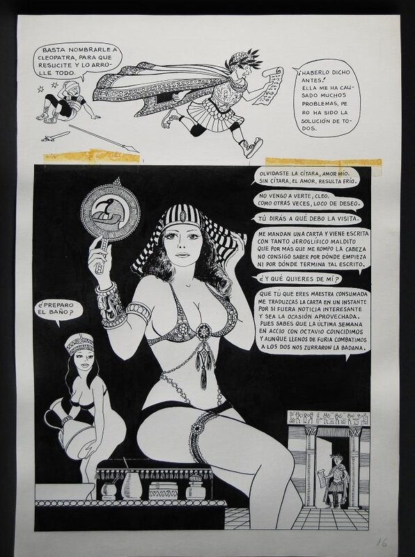 Guillermo Bestard, Cléopâtre Laura comics Pin-up - Planche originale