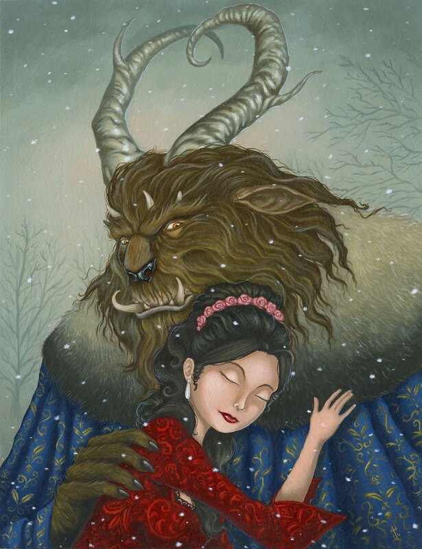 En vente La belle et la bête par Alexandre Honoré Illustration