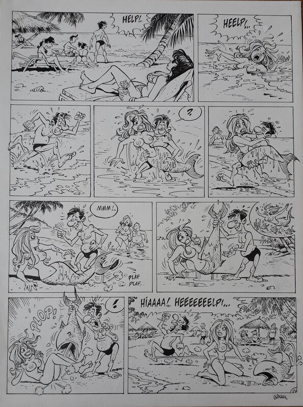 Sea, sex and sun par Gürçan Gürsel - Planche originale