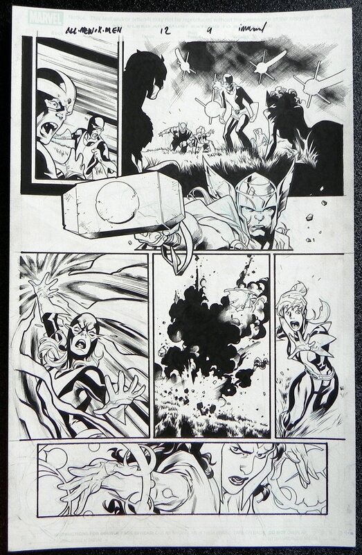 Stuart Immonen, Wade Von Grawbadger, All new x-men #12 page 9 - Planche originale