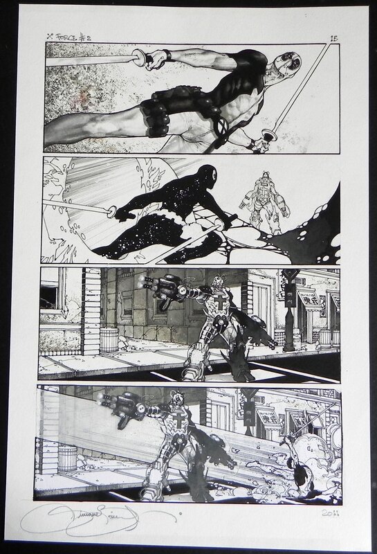 X-Force 2 par Simone Bianchi - Planche originale