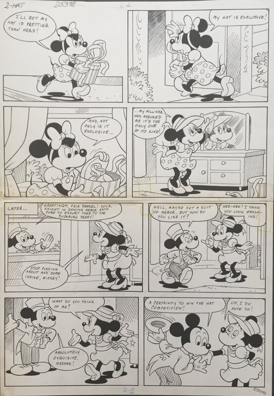 Mickey et Minnie par Studios Disney, Walt Disney - Planche originale