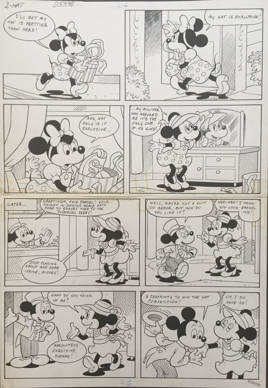 Mickey et Minnie par Studios Disney, Walt Disney, Antoni Bancells Pujadas - Planche originale