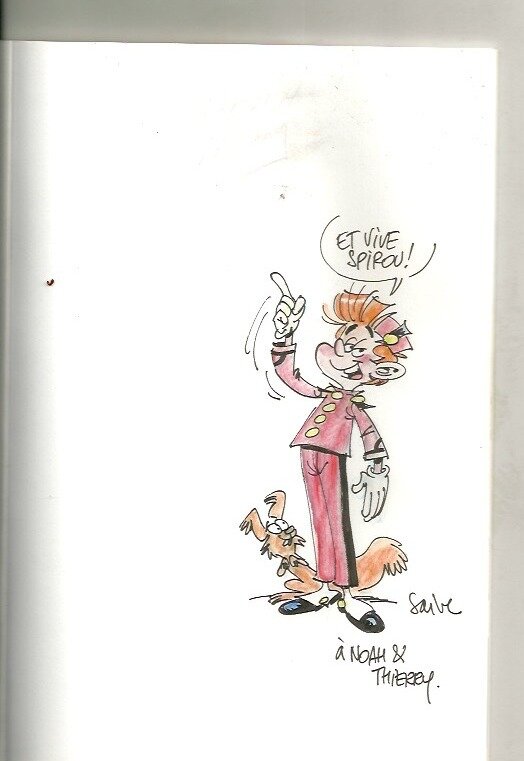 Spirou collectif par Olivier Saive - Dédicace