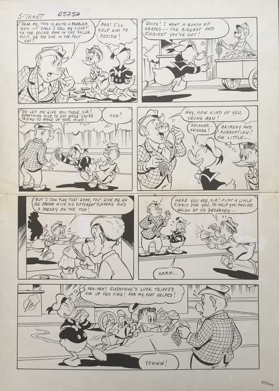 Donald par Santiago Scalabroni Ceballos, Studios Disney - Planche originale