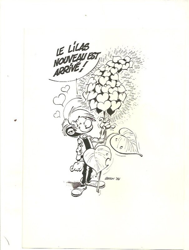 Les lilas by Pierre Seron - Original Illustration