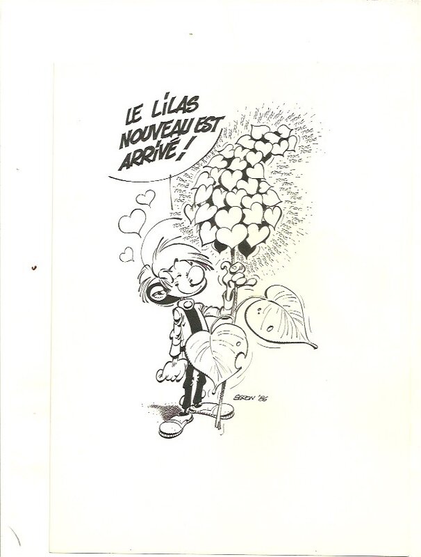 Les lilas par Pierre Seron - Illustration originale