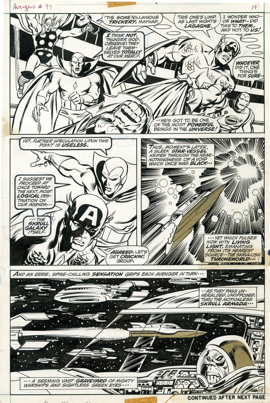 John Buscema, Tom Palmer, Avengers #97 - planche 15 - Planche originale