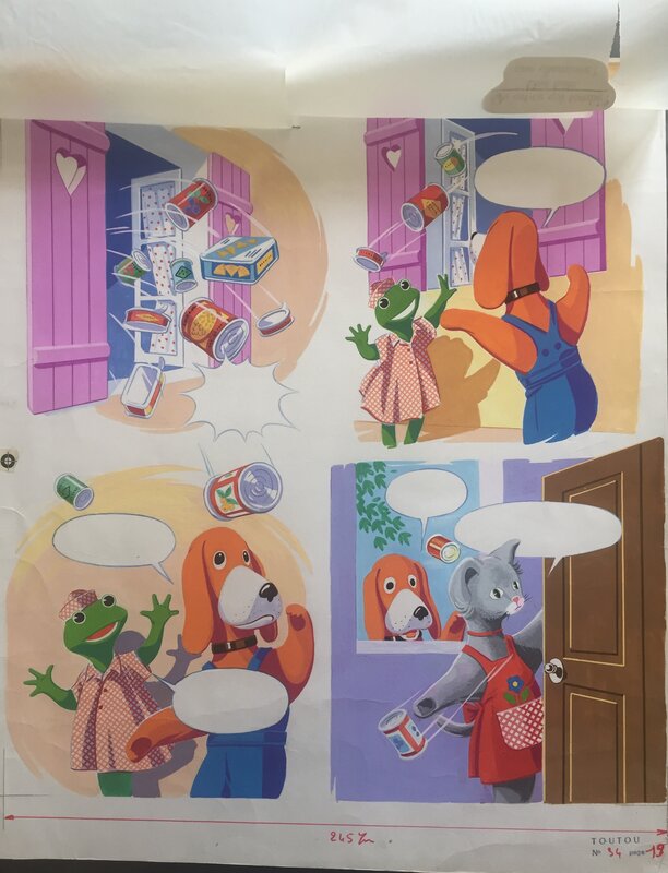 La Maison de Toutou par André Oulié - Planche originale