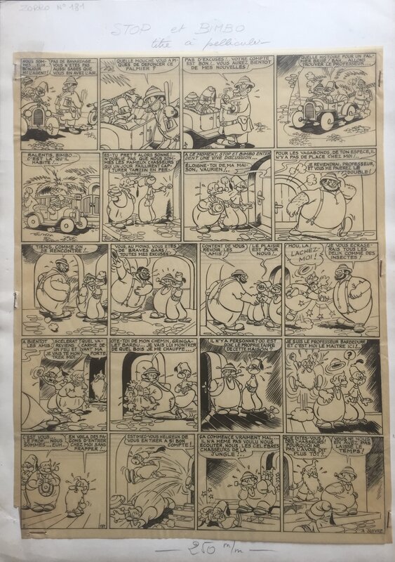 Stop et Bimbo par B. Nedel - Planche originale