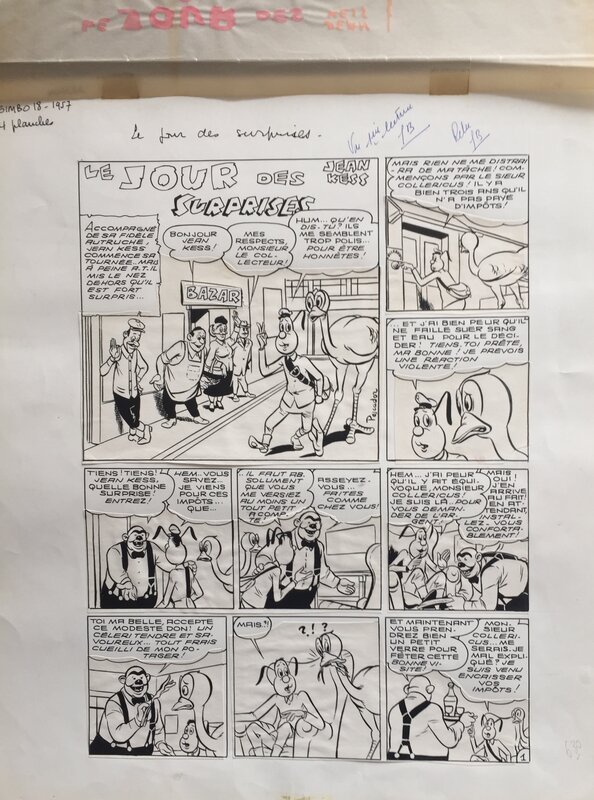 Jean Kess par Francesco Pescador - Planche originale