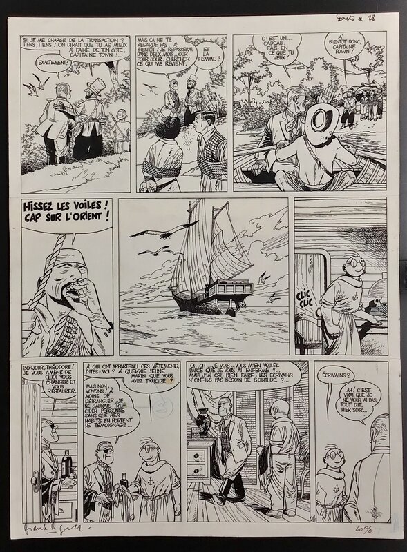 Le Gall - Théodore Poussin tome 4 Secrets - Planche 28 - Planche originale