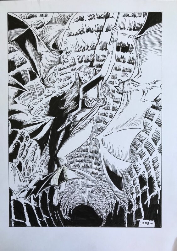Luciano Bernasconi, Sheena la reine de la jungle - Original Illustration