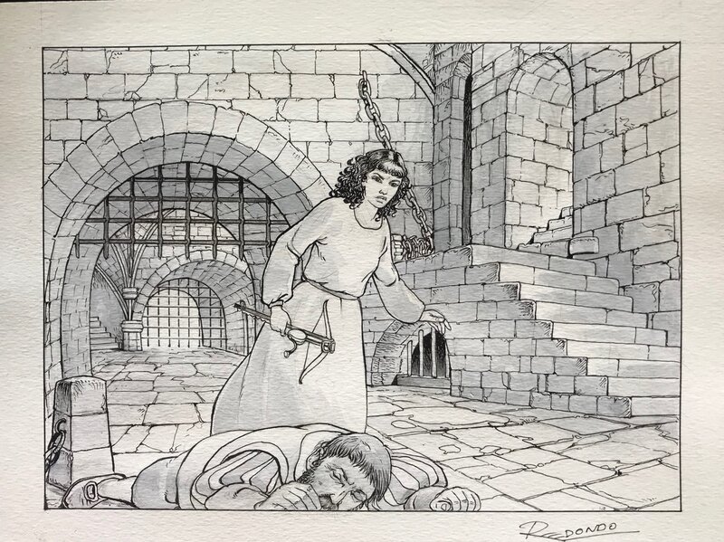 Daniel Redondo, La marque de la sorcière - illustration - Original Illustration