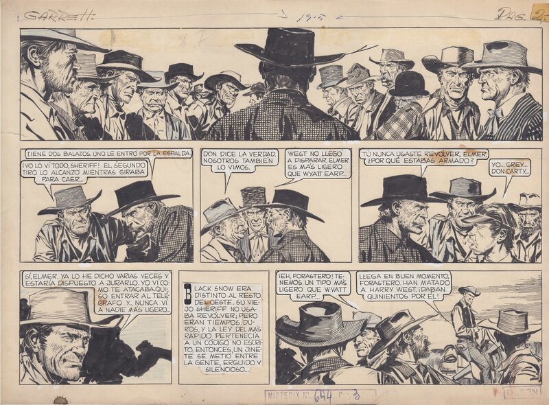 Arturo Del Castillo, Garrett 2, Misterix 694, 02/03/1964,  pag. 2 - Planche originale