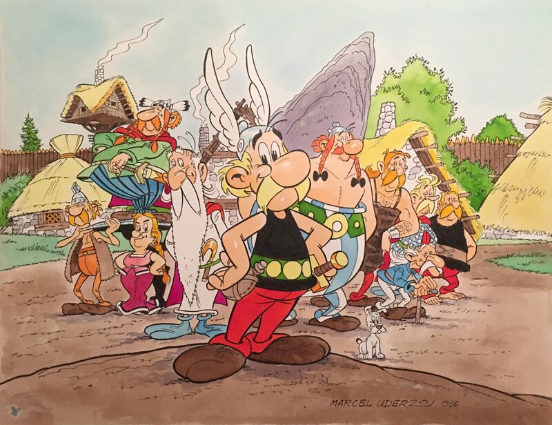 Astérix et Obélix par Marcel Uderzo, Albert Uderzo - Illustration originale