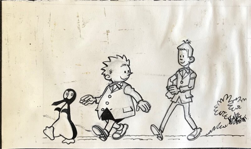 Greg, Zig , Puce et Alfred - Planche originale