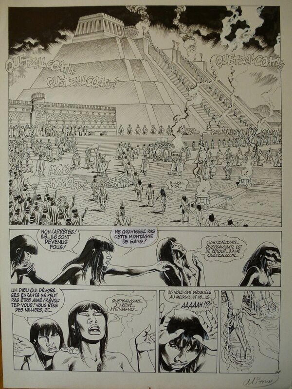 Jean-Yves Mitton, Quetzalcoatl tome 2 planche 37 - Comic Strip