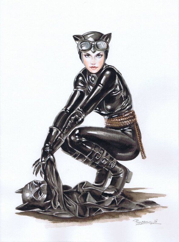 Catwoman par Punzano - Illustration originale