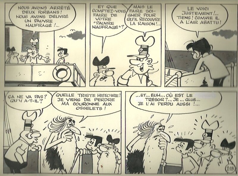 La course au trésor par Paul Deliège - Planche originale