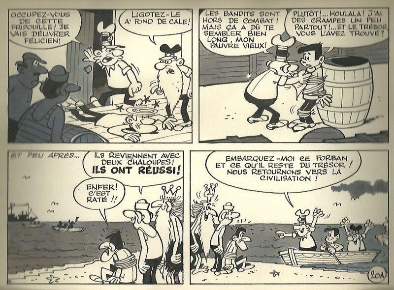 La course au trésor par Paul Deliège - Planche originale