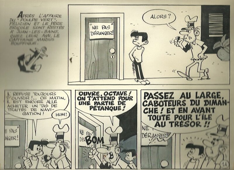 Paul Deliège, La course au trésor soit  20.planches - Planche originale