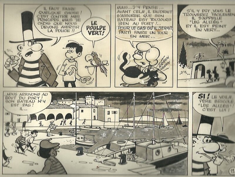 Le poulpe vert par Paul Deliège - Planche originale