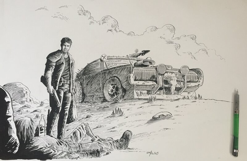 For sale - Mad max by François Gomès - Original Illustration