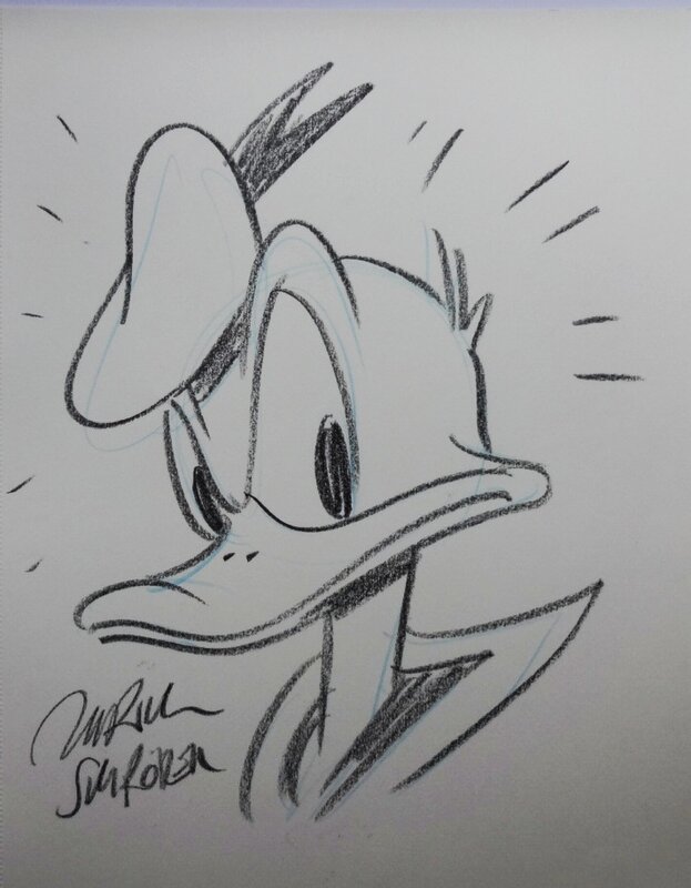 Donald  Duck par Ulrich Schröder - Dédicace