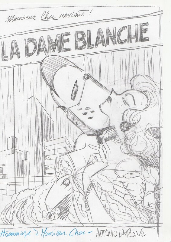 La Dame blanche by Antonio Lapone - Original art