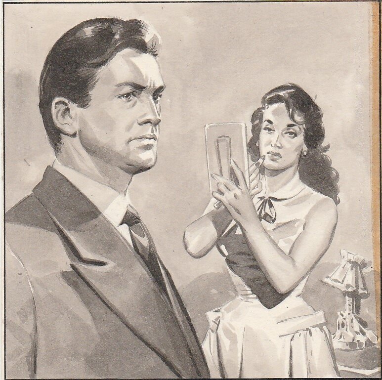 Lucien Nortier, Couple dans la tourmente - Original Illustration