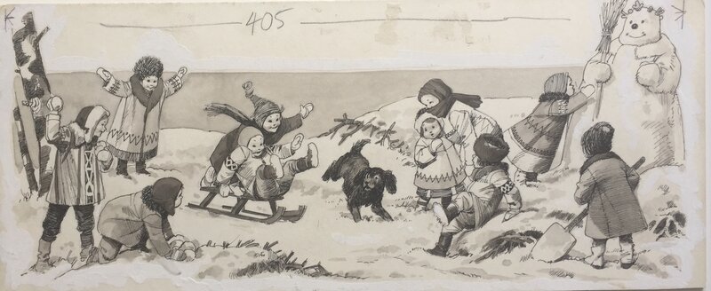 Nadir Quinto, Snow Baby, Fairy Tales from Many Lands - Original Illustration