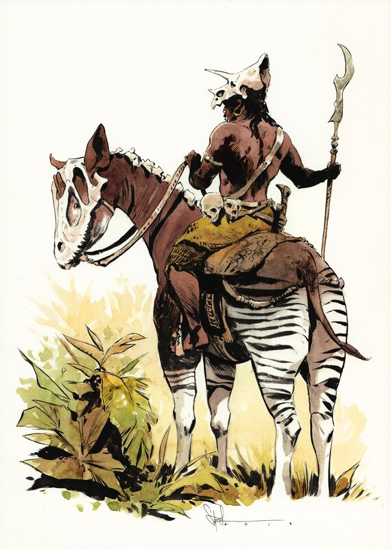 Okapis by Stefano Carloni - Original Illustration