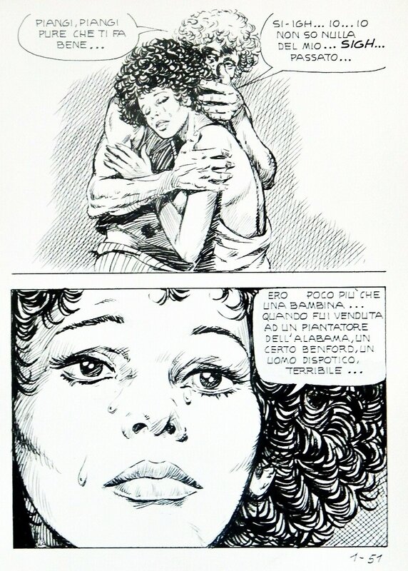 Alberto Del Mestre, Les frontières de la liberté - La Schiava n°1 page 51 (série jaune n° 107) - Comic Strip