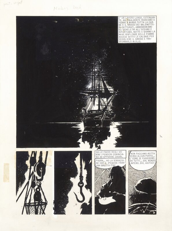 Moby Dick par Enrique Breccia - Planche originale