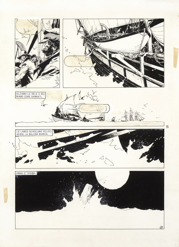 Moby Dick par Enrique Breccia - Planche originale