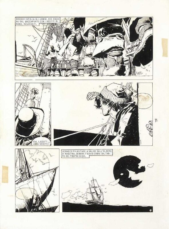 Moby Dick par Enrique Breccia - Planche originale