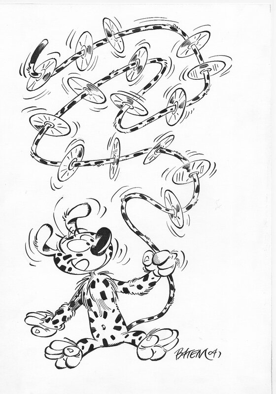 Le Marsupilami par Batem - Illustration originale