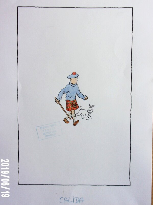 Studios Hergé, Tintin et Milou - L'ile noire - Original Illustration
