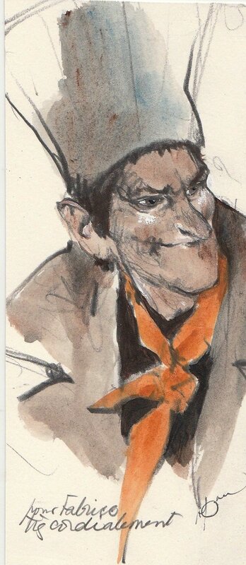 René Follet, Les zingari - Etude couleurs - Illustration originale