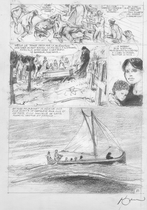 René Follet, Shelena - Planche préparatoire 21 - Œuvre originale