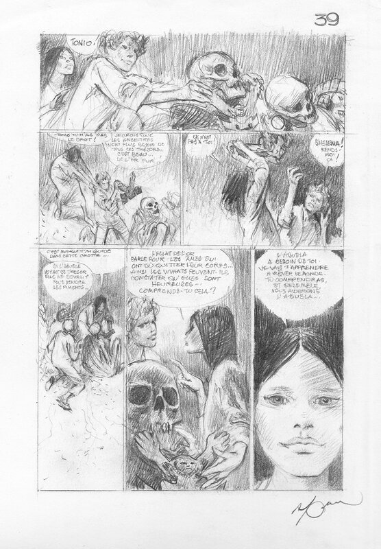 René Follet, Shelena - Planche préparatoire 39 - Œuvre originale