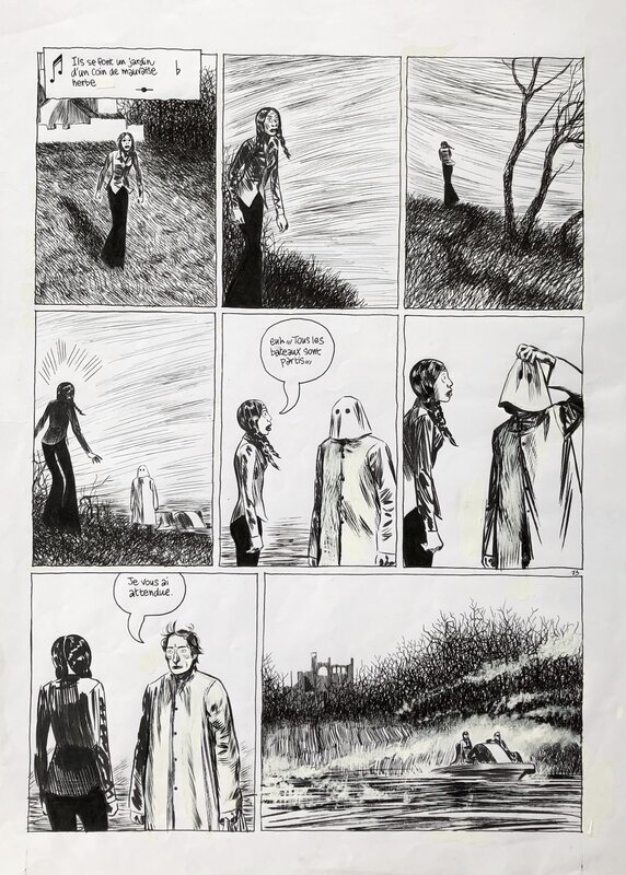 Vitesse moderne par Blutch - Planche originale