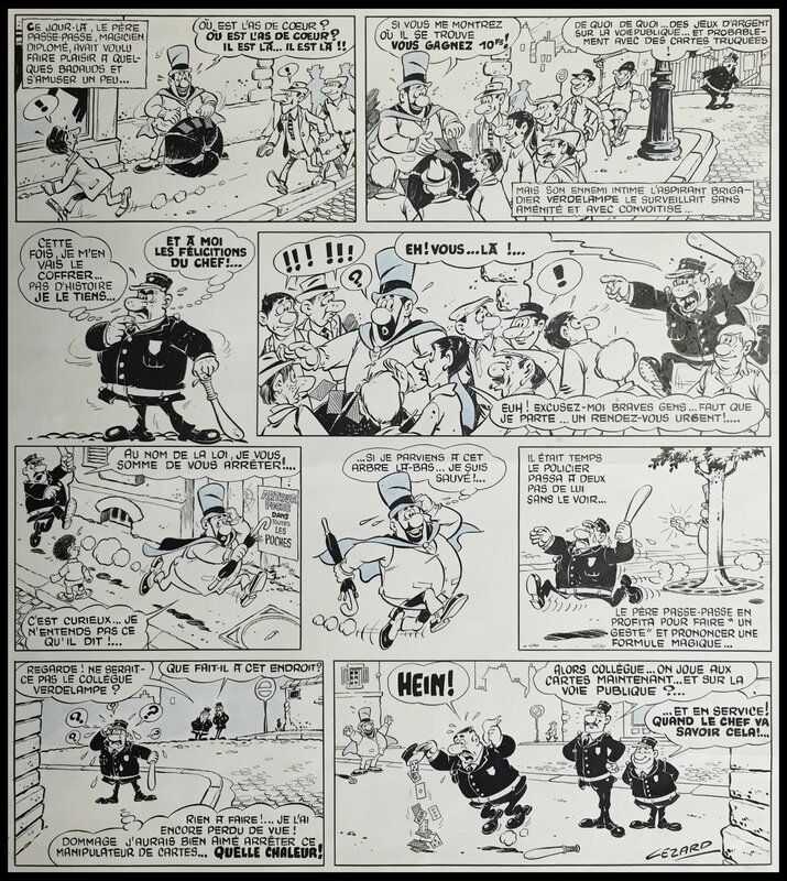 For sale - Cézard, 1966 - Père Passe-Passe: Gag n°1 - Comic Strip