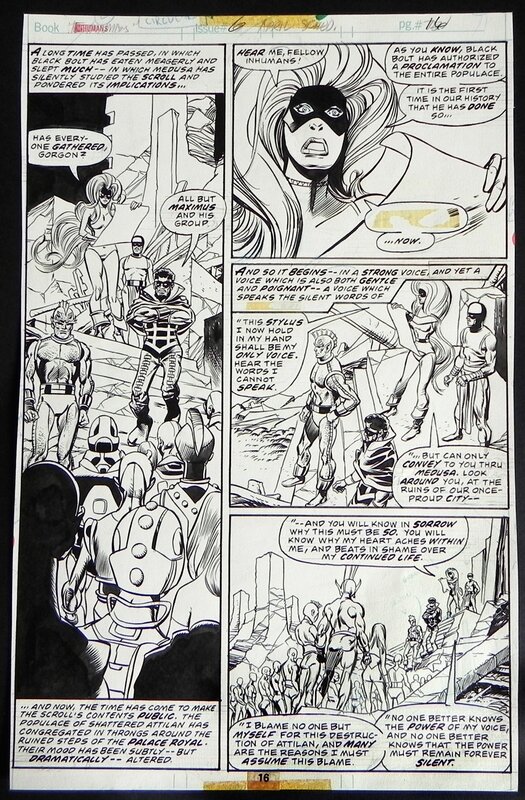 Inhumans #6 page 16 par Gil Kane, Frank Chiaramonte - Planche originale