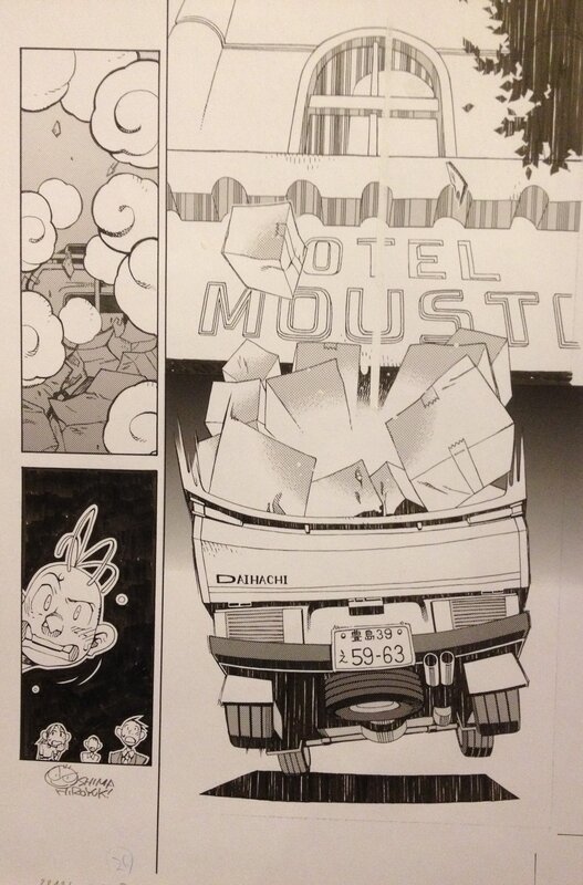 Jean-David Morvan, Ooshima Hiroyuki, 2006 - Spirou - Des valises sous les bras, page 26 - Planche originale