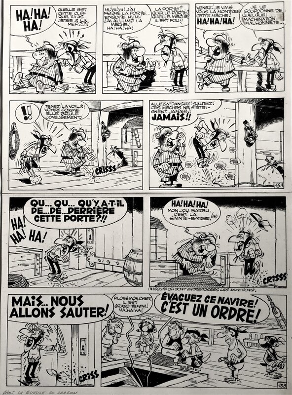 Marcel Remacle, Le Vieux Nick - Dans la Gueule du Dragon - Planche originale