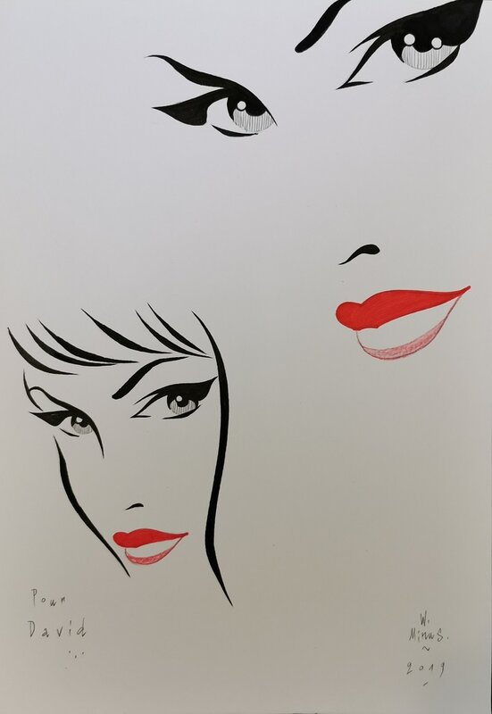 Visages par Walter Minus - Illustration originale