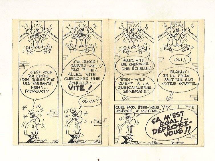 Cabanon fumiste par Paul Deliège - Planche originale