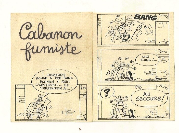Cabanon fumiste par Paul Deliège - Planche originale